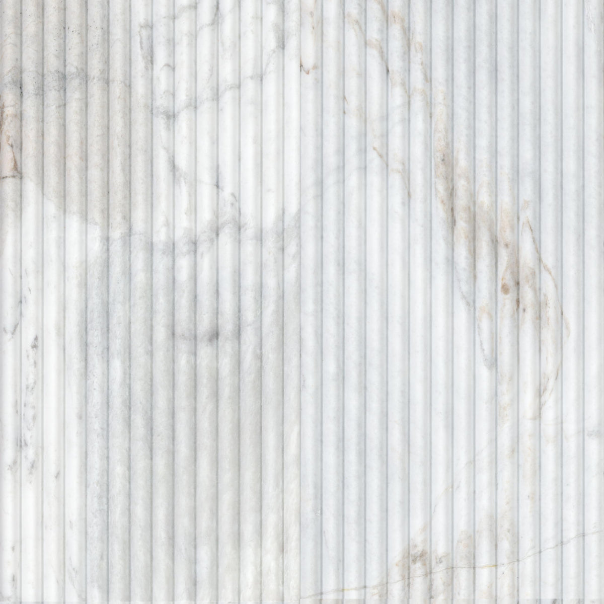 Ribbed Elegance 12x24 Honed Fluted Marble Wall Tile - Natural Stone for Shower, Fireplace, Bathroom Accent