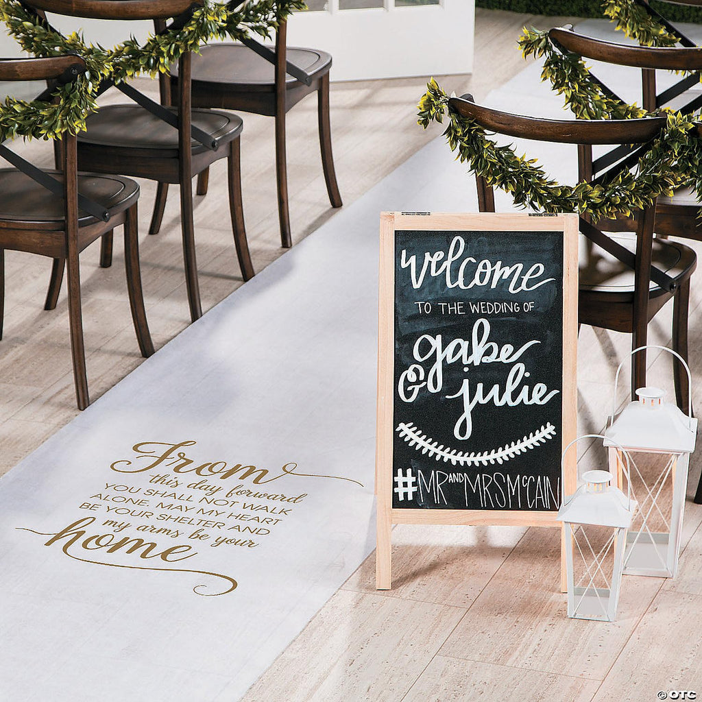 White Wedding Aisle Runner 100 Foot