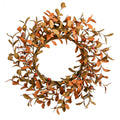 20" Fall Wreath for Front Door, Brown Eucalyptus and Berry Decor