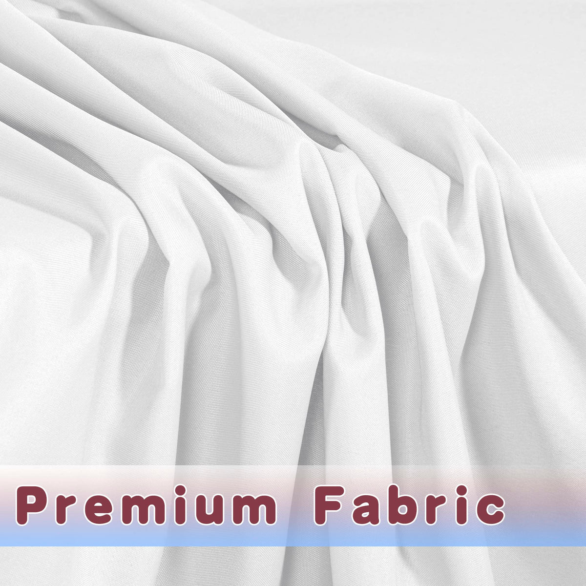 Fitted Card Table Covers 2 Pcs 34X34 Inch White Tablecloths