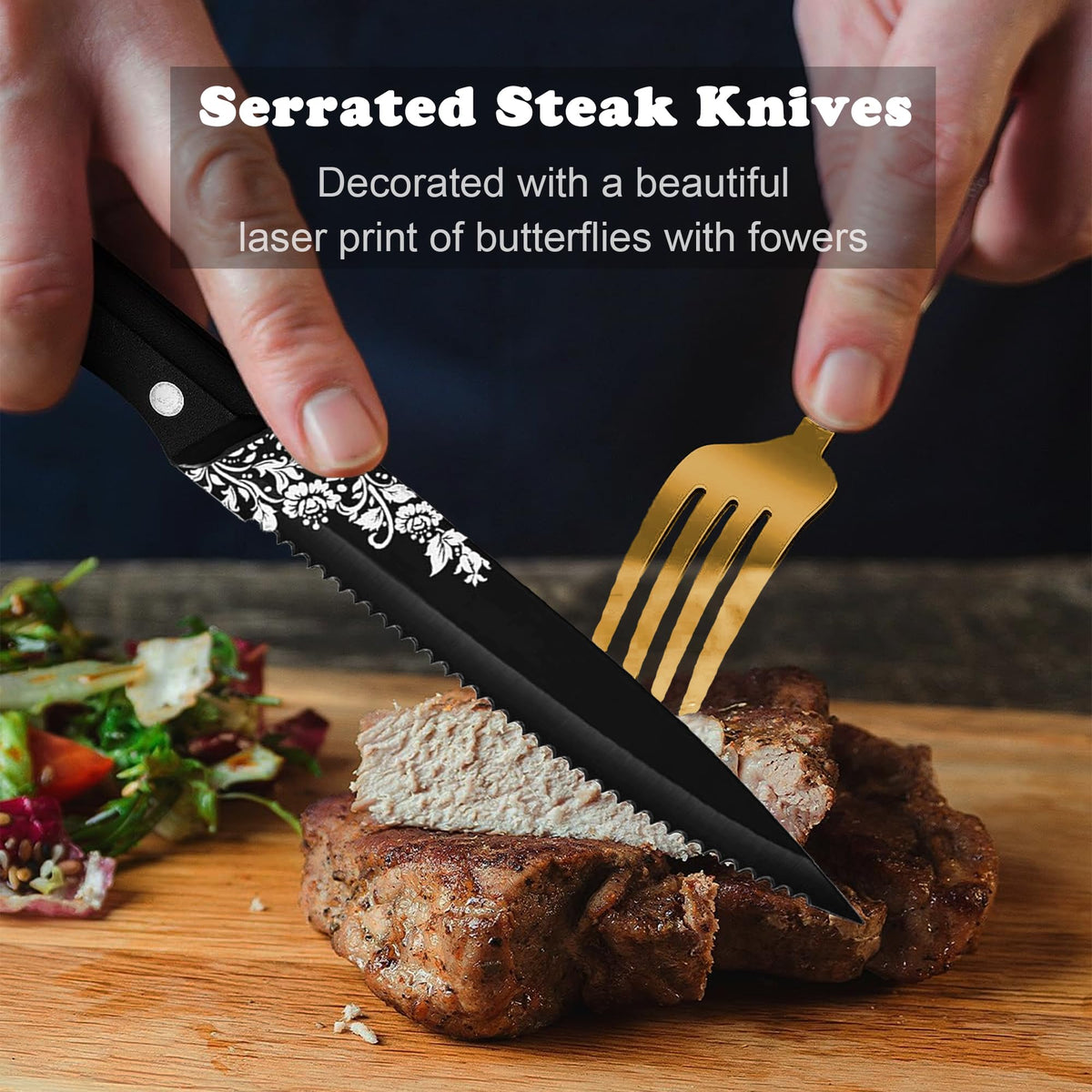 Gorgeous Retro Royal Gold Stainless Steel 48-Piece Flatware Set