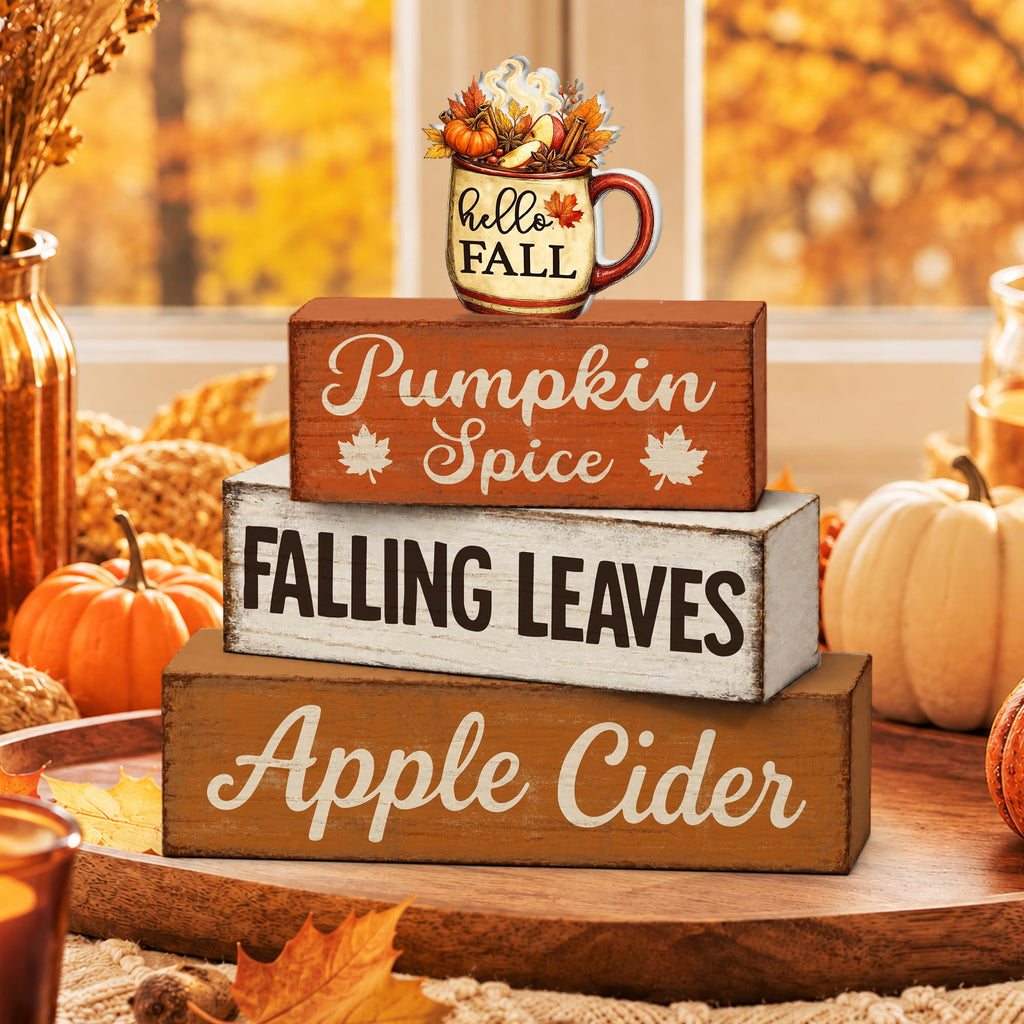 Fall Decorations, Thanksgiving Table Decor Maple Leaf Wooden Sign