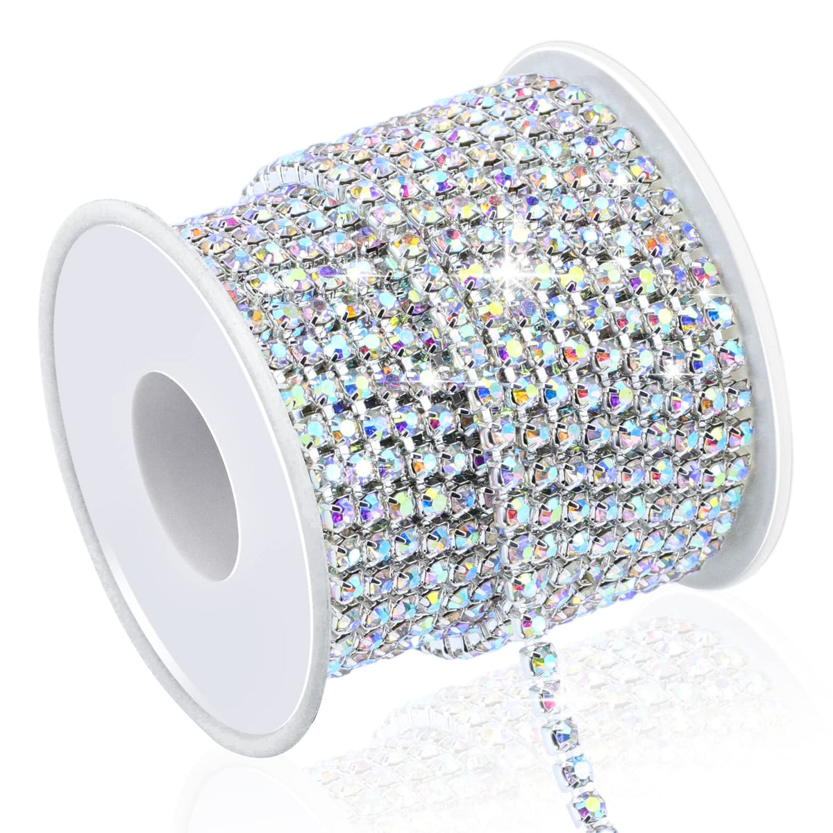 M Crystal Rhinestone Chain Trim for Sewing Crocs Shoes, SS16 Rhinestone Chain for Craft Cups Jewelry - 10 Yards 4M