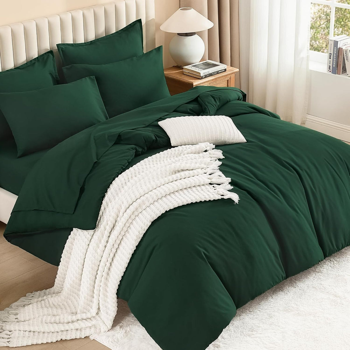 Emerald Queen Comforter Set with Sheets, 7-Piece Bed in a Bag