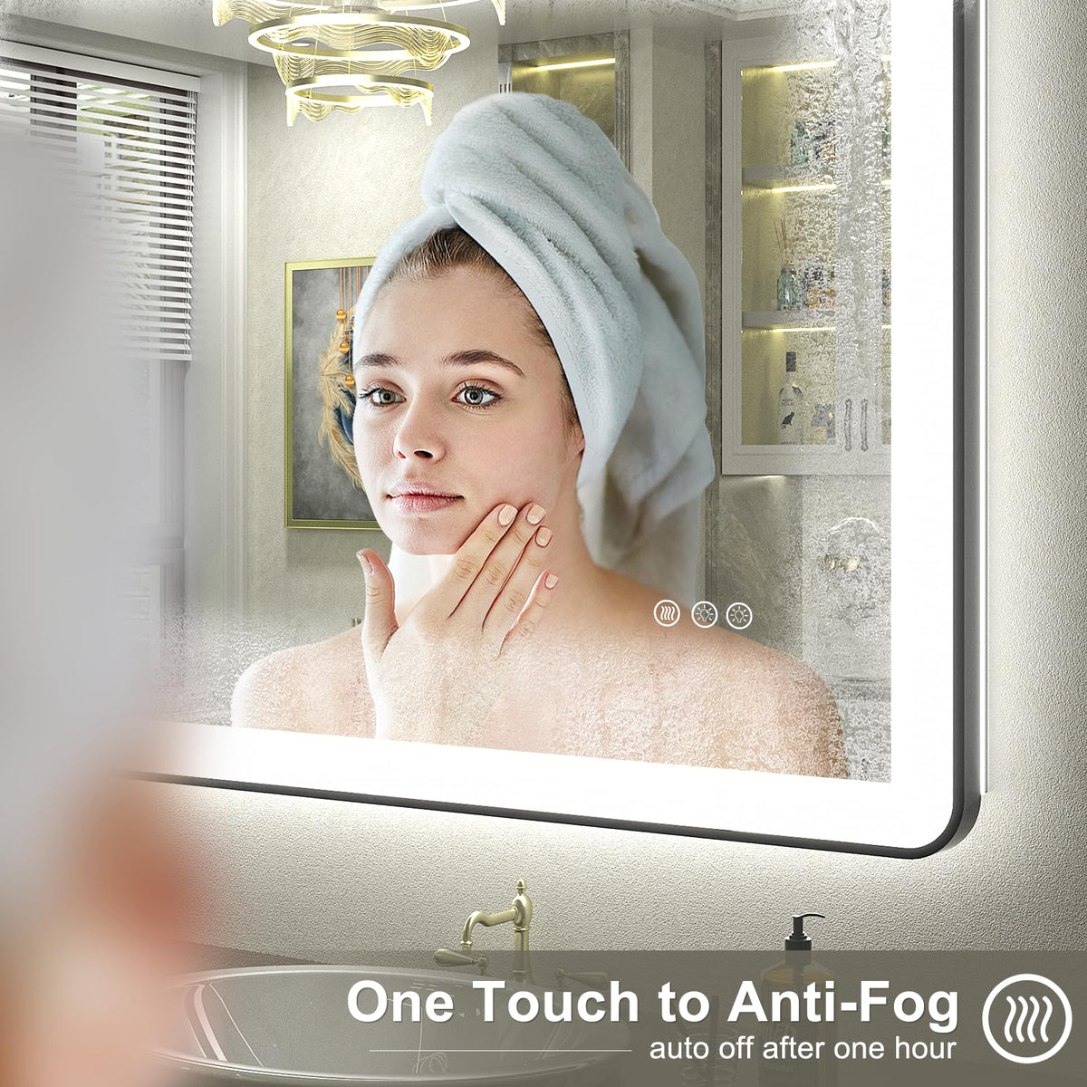 60"x30" LED Lighted Bathroom Mirror for Wall