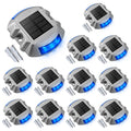 Solar Deck Driveway Dock Lights,Solar Pathway Lights,Blue 12 Pack