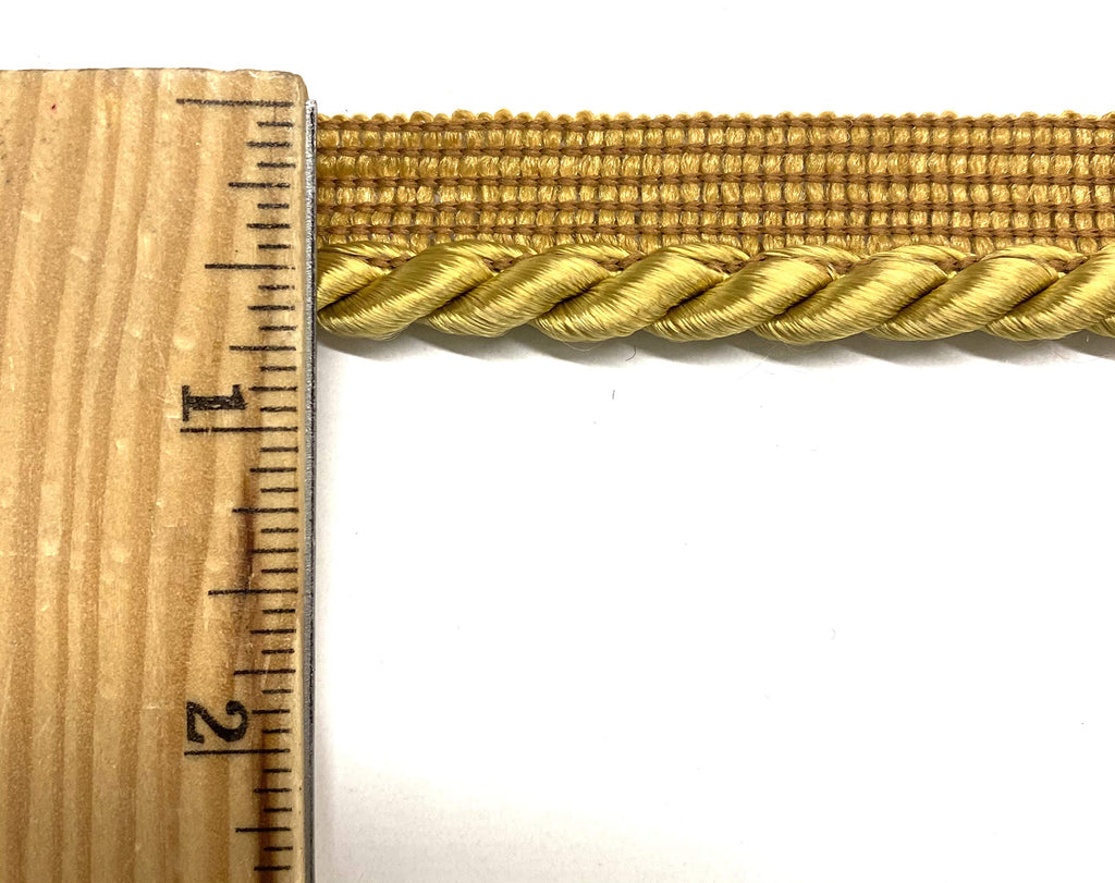 Large Twisted Cord w/Lip Piping Trimming - 6 Yards - Many Colors! (Antique Gold)