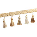 2.35 Inch Tassel Fringe Decorative Trim, Mix Gold - 5 Yard