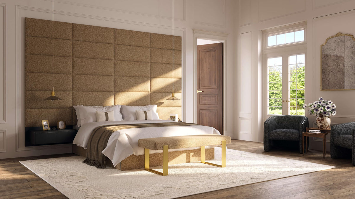 Vänt Isabelle Headboard Panels, Vintage Leather Dusty Taupe