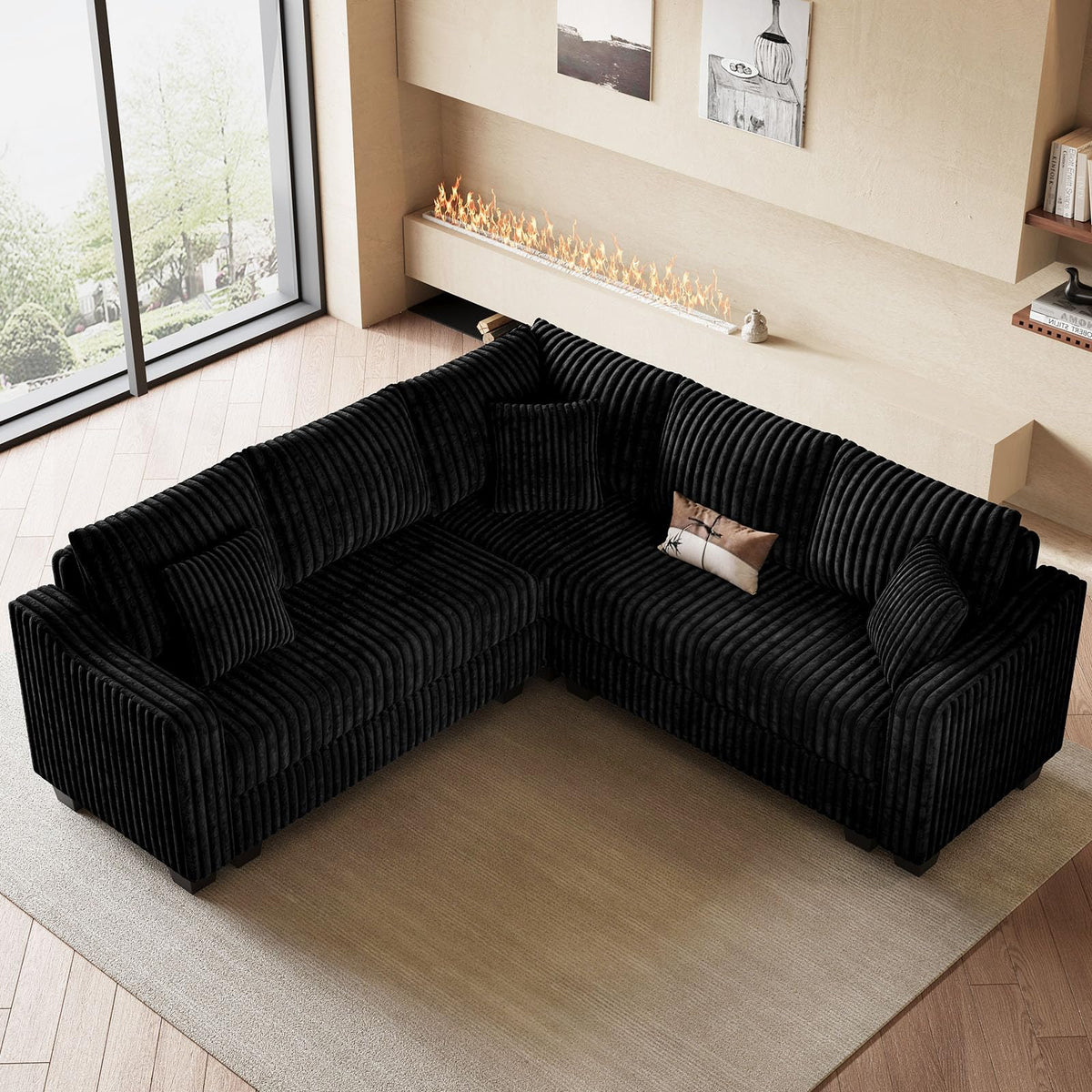 Convertible Sectional Couch with Chaise Corner Sectional Sofa L Shaped Couch Reversible Corner Upholstered Couches