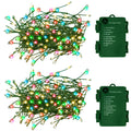 Battery Operated Christmas Lights, 10FT 100 LED Waterproof Dark Green Copper Wire Fairy Light String Light for