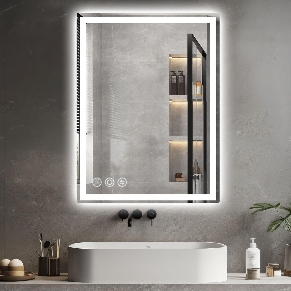 28" x 36" LED Bathroom Mirror with Lights, Memory Vanity Mirror