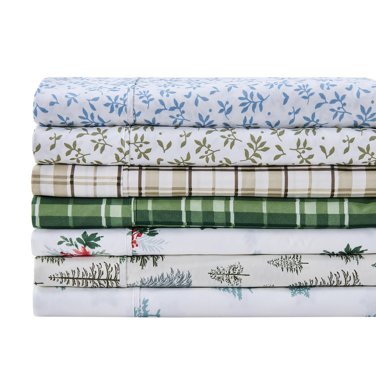Printed Microfiber Sheet Set - 3-Piece Ultra-Soft, Brushed Bedding Sheets & Pillowcases - Wrinkle & Fade