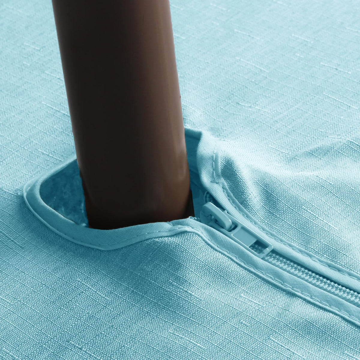 Outdoor Tablecloth Wrinkle-Free Stain Resistant Waterproof Polyester Fabric Table Cover with Zipper Umbrella Hole for