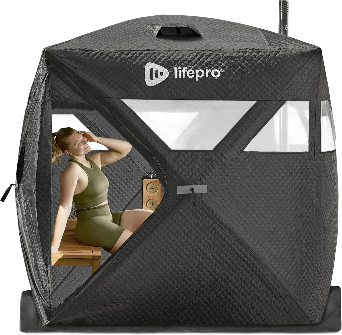 ZenZone Outdoor Sauna Tent - Portable Wood Burning with Stove