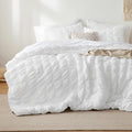 White Comforter Seersucker Bed in a Bag 7Pcs Soft Lightweight