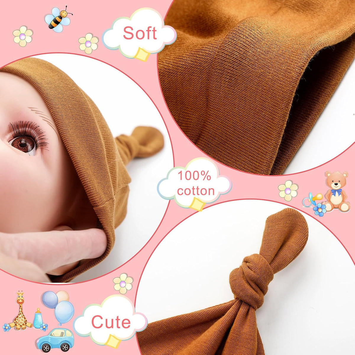 10 Set Newborn Baby Socks Hat and Mittens