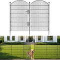 12 Pack No Dig Decorative Garden Fence Panels with Gate, 40in(H) x 29ft(L), Dog Fence Outdoor for Yard, Rustproof