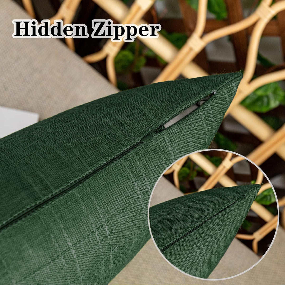Outdoor Waterproof 14"x36" Pillow Cover 1 Pack, Army Green