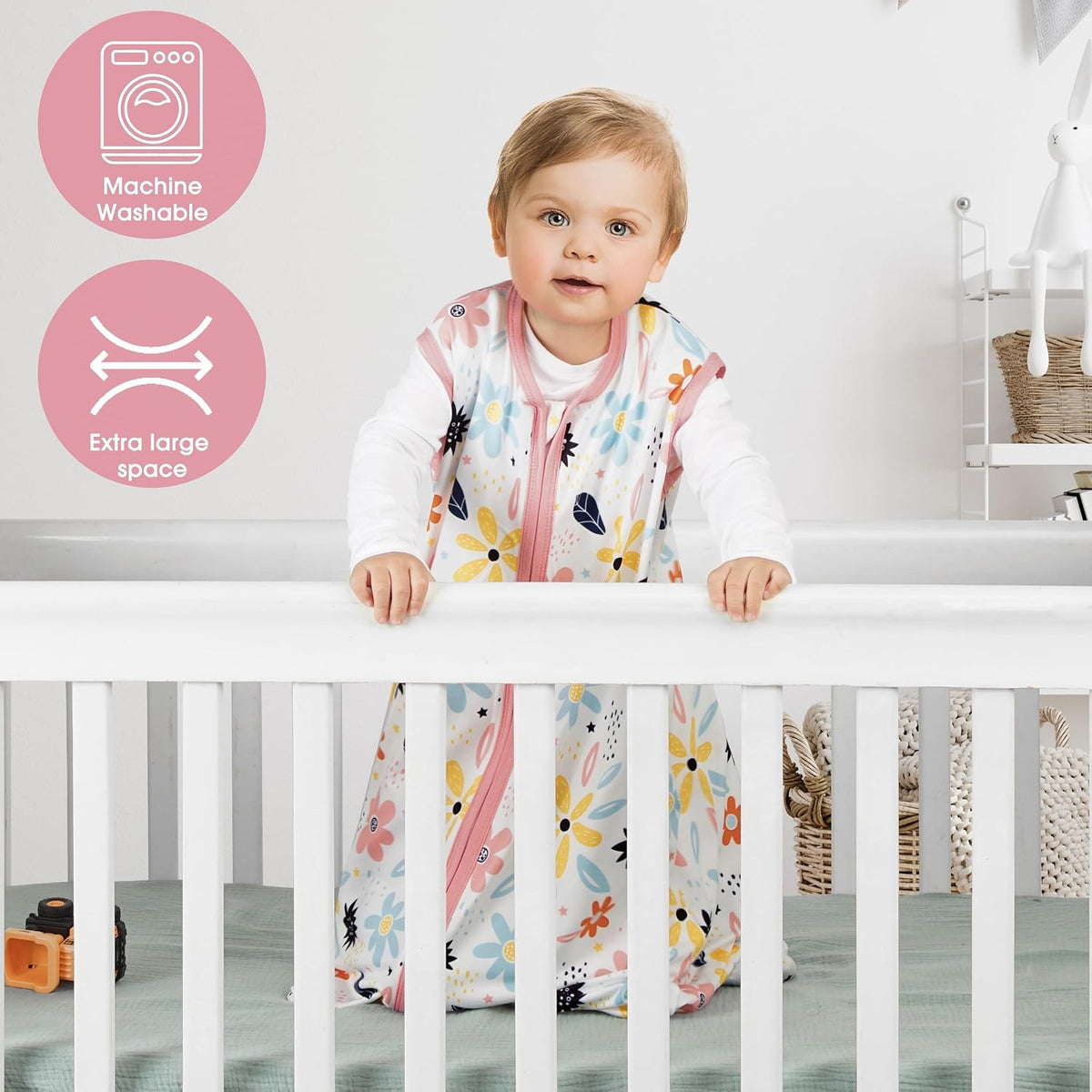 3 Pack Baby Sleep Sack 100% Rayon Cotton Baby Sleeping Bag Way Zipper Toddler Wearable Blankets Comfy