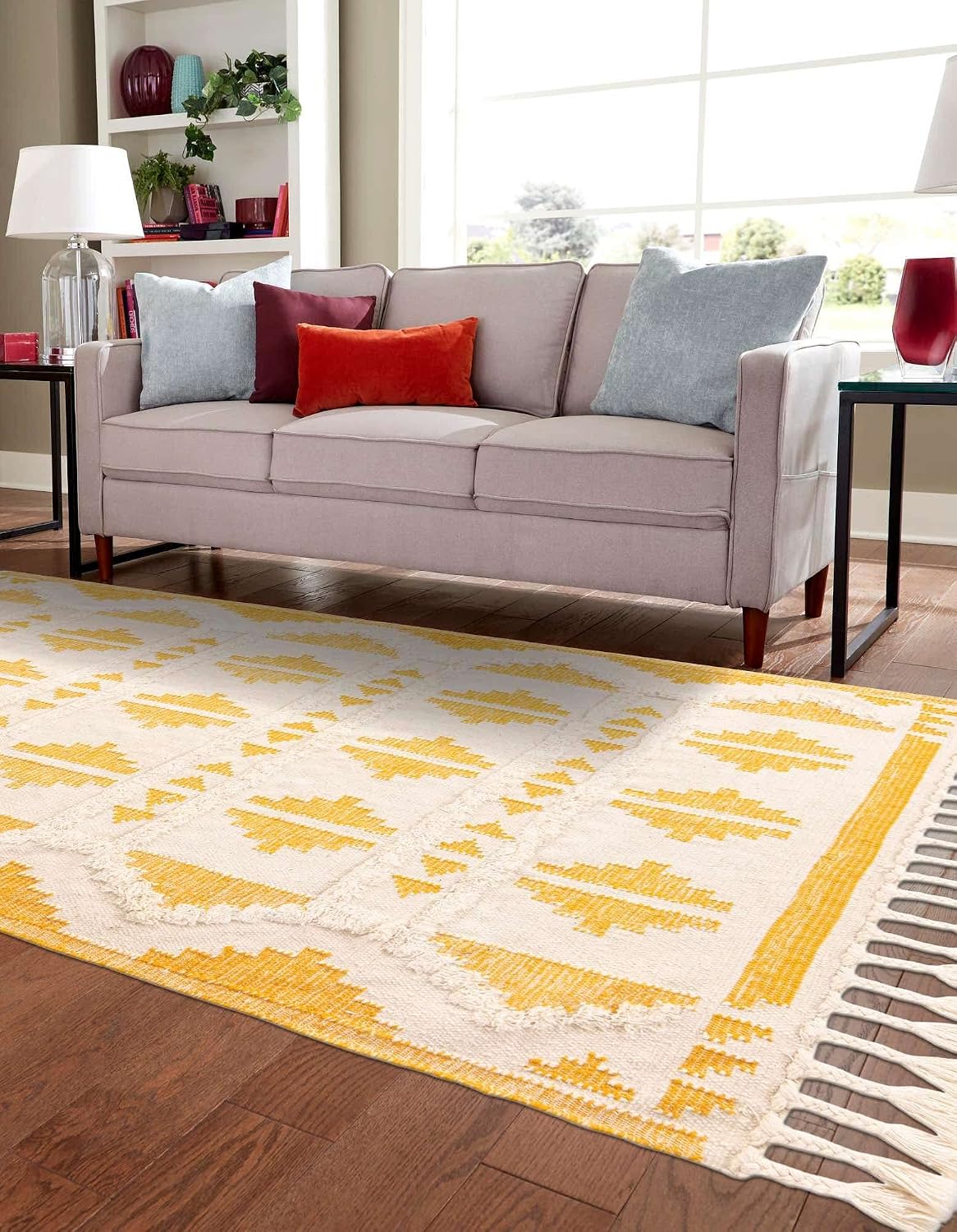 Mesa Area Rug - Maricopa (Rectangle, Yellow and White)