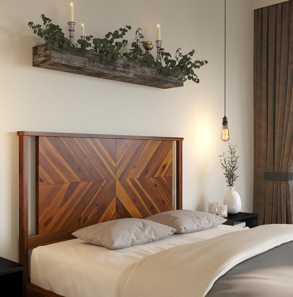 Vivian Headboard Only, Acacia, Scandinavian, Rustic Golden Brown