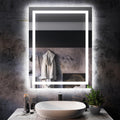 36x28 LED Bathroom Mirror, Wall Mounted Vanity Mirror, Dimmable