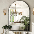 Arched Wall Mirror 30"x40" Black Arch Bathroom Vanity Mirror