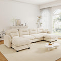 Cloud Couches, Modular Sectional Sofa, 140" U-Shape Beige