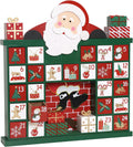 Extra-large Wooden Christmas Advent Calendar with Drawers, 24-Day Countdown to Christmas, Holiday Decoration