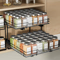 Pull Out Spice Rack, Spice Rack Organizer, Pull Out Spice Racks for Inside Cabinets, Height Adjustable Heavy