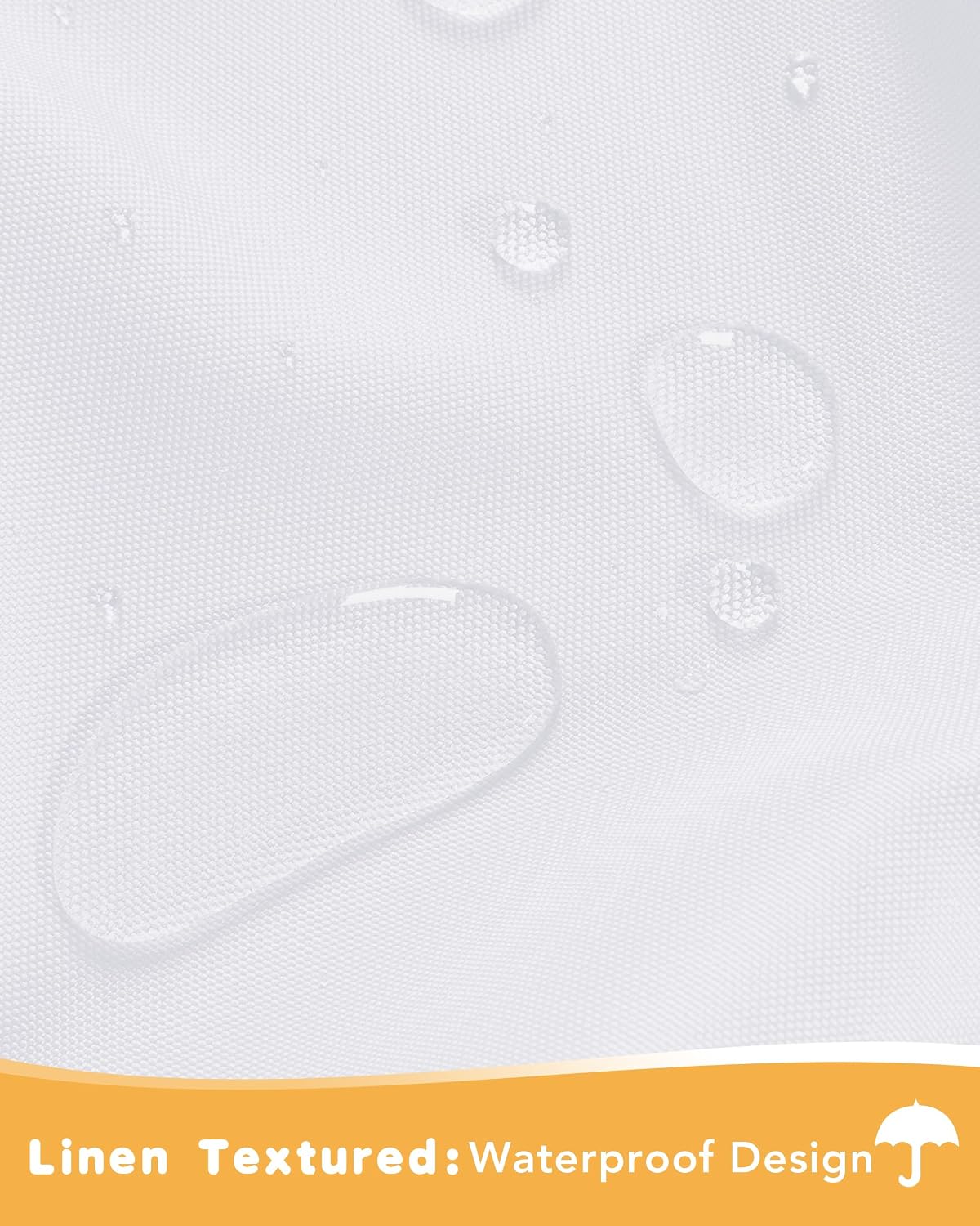 Extra Wide Outdoor Curtains Waterproof, 4 Panels - 110 x 108 Inch - Privacy & Light Filtering Curtains White Grommet