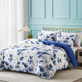 Queen Duvet Cover Set, Modern Industrial Style with Zipper Closure