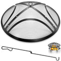 ARC Fire Pit Spark Screen, 40 Inch with Handle & Poker