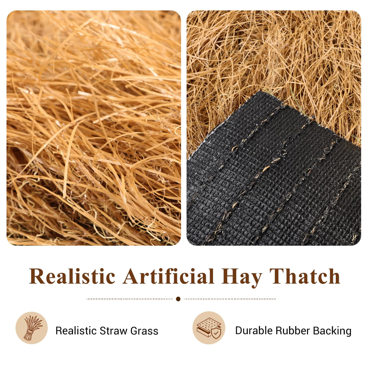 Fake Hay Table Placemats for Western Fall Party Decor