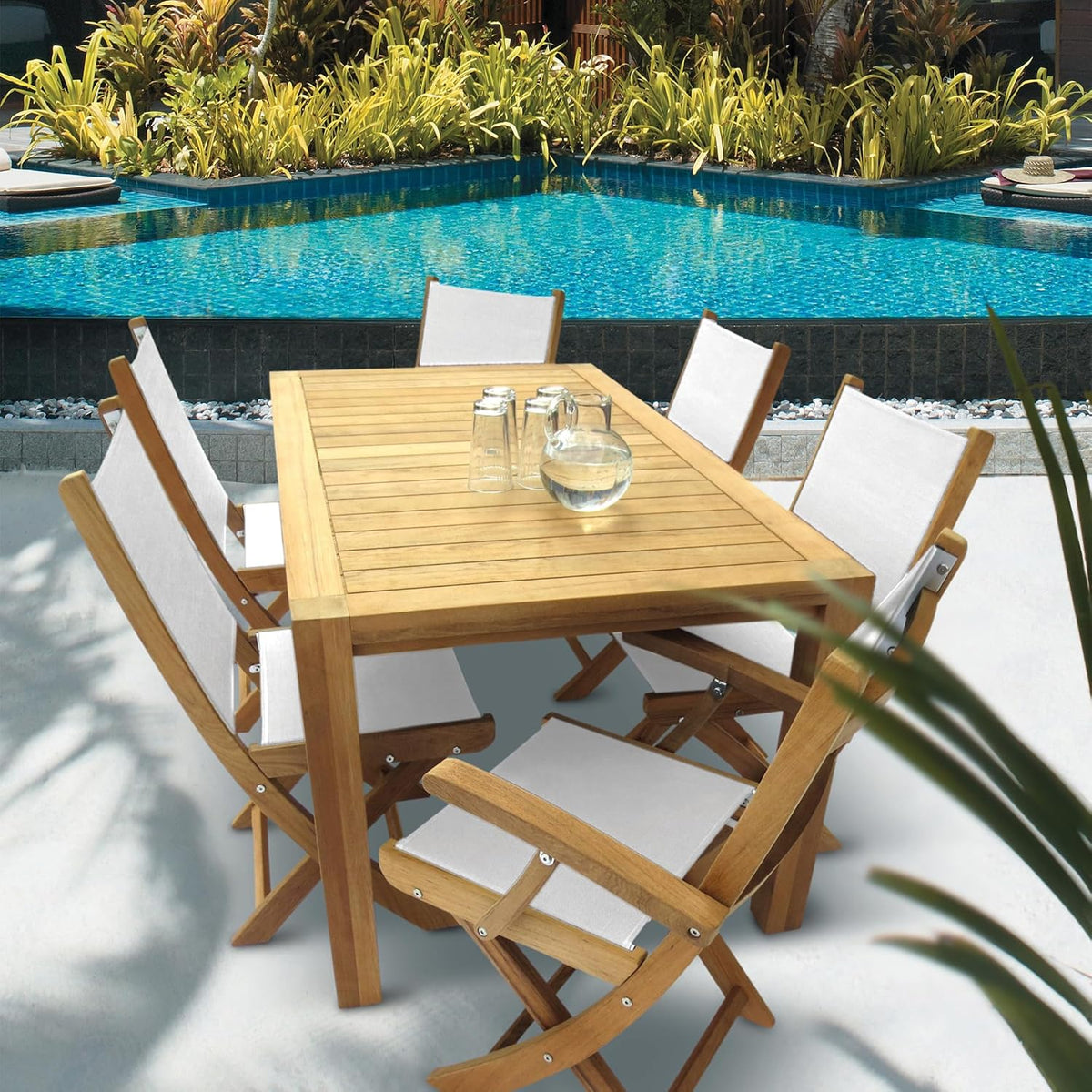 Comfort Teak Table, 63-Inch