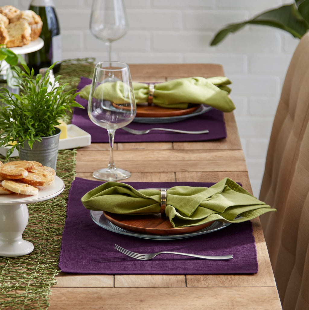 Ribbed, Placemat Set, Eggplant 6 Count, CAMZ33242