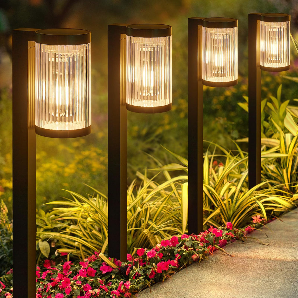 Solar Pathway Lights Outdoor, 10 Pack Upgraded Outdoor Solar Lights for Outside Super Bright Up to 12Hrs, IP65