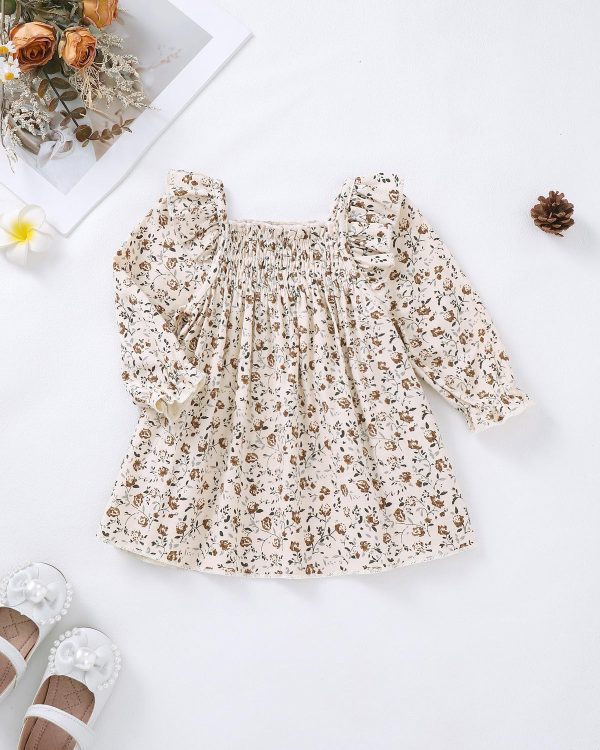 Baby Dress 12 Fall Outfits Brown Ruffle Smocked Dresses