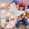 Baseball Birthday Decorations, 3ft Marquee Numbers 5 Party Decor