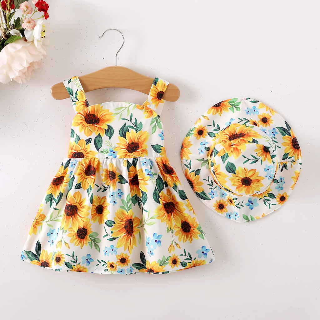Baby Girl Summer Dresses Yellow Boho Sleeveless Dresses Infant Summer Outfits Sundress Baby Girl Clothes