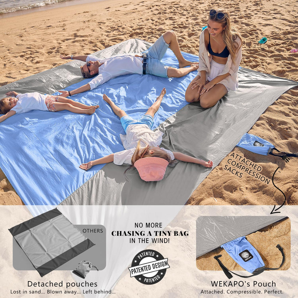 Beach Blanket Sandproof Waterproof, Extra Large Beach Mat