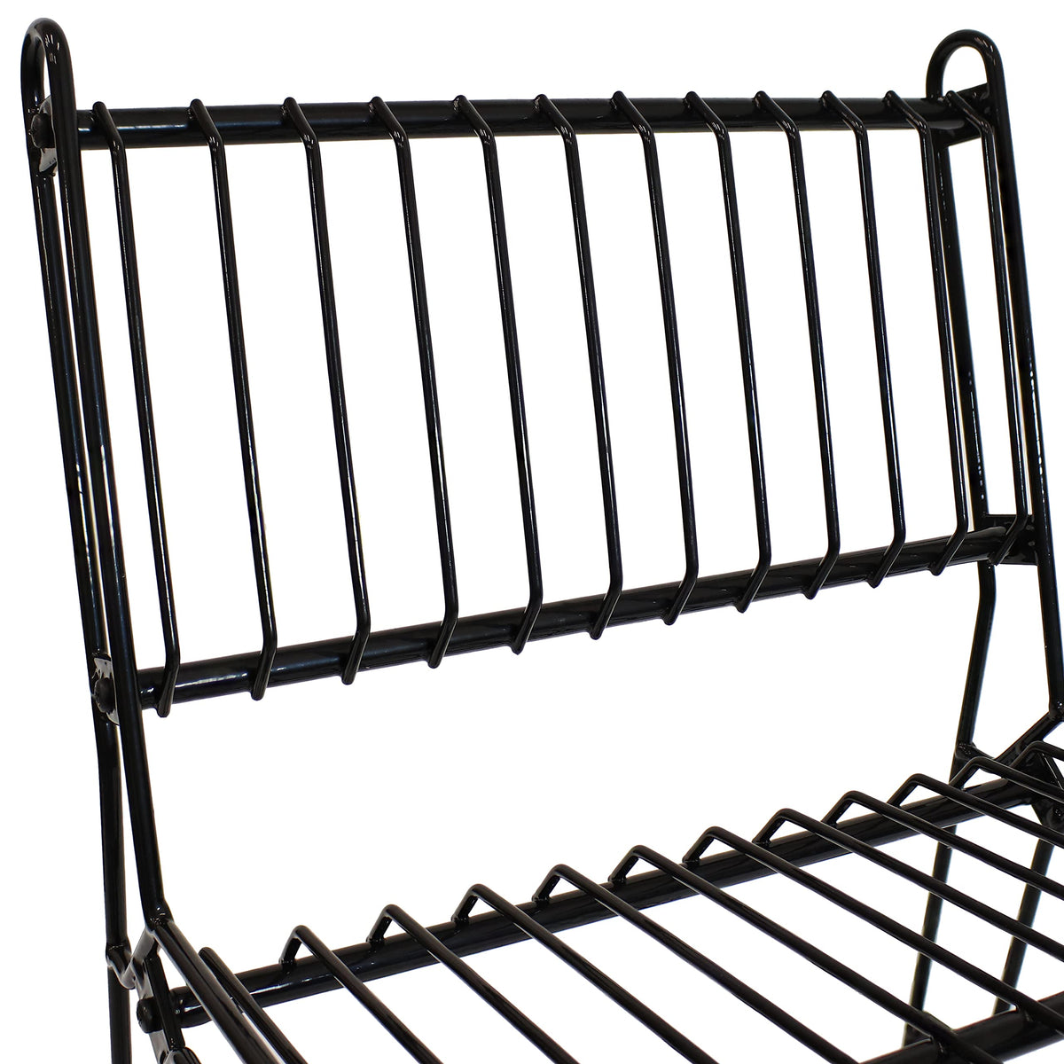 Inspired Bertoia Style 39.5-Inch H Modern Outdoor Steel Wire Bar Stools - Black