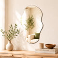 Irregular Wall Mirror Asymmetrical Mirror, 34''x20.5'' Decorative Modern Mirrors Bedroom Living Room Entryway, Cloud