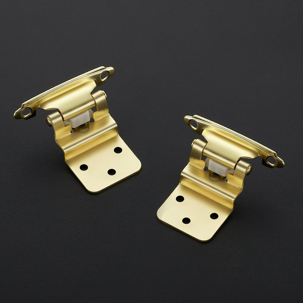 3/8" Inset Gold Cabinet Hinges 10 Pack (5 Pairs)