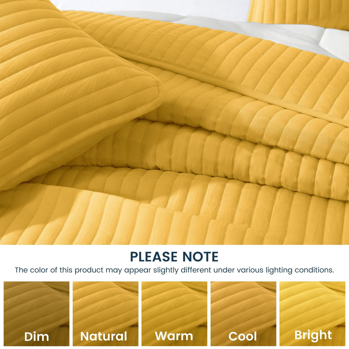 Stripe Quilt Sets, Size Bedspread Bed Coverlets for All Season Lightweight Quilts with 1 Pillow Shams