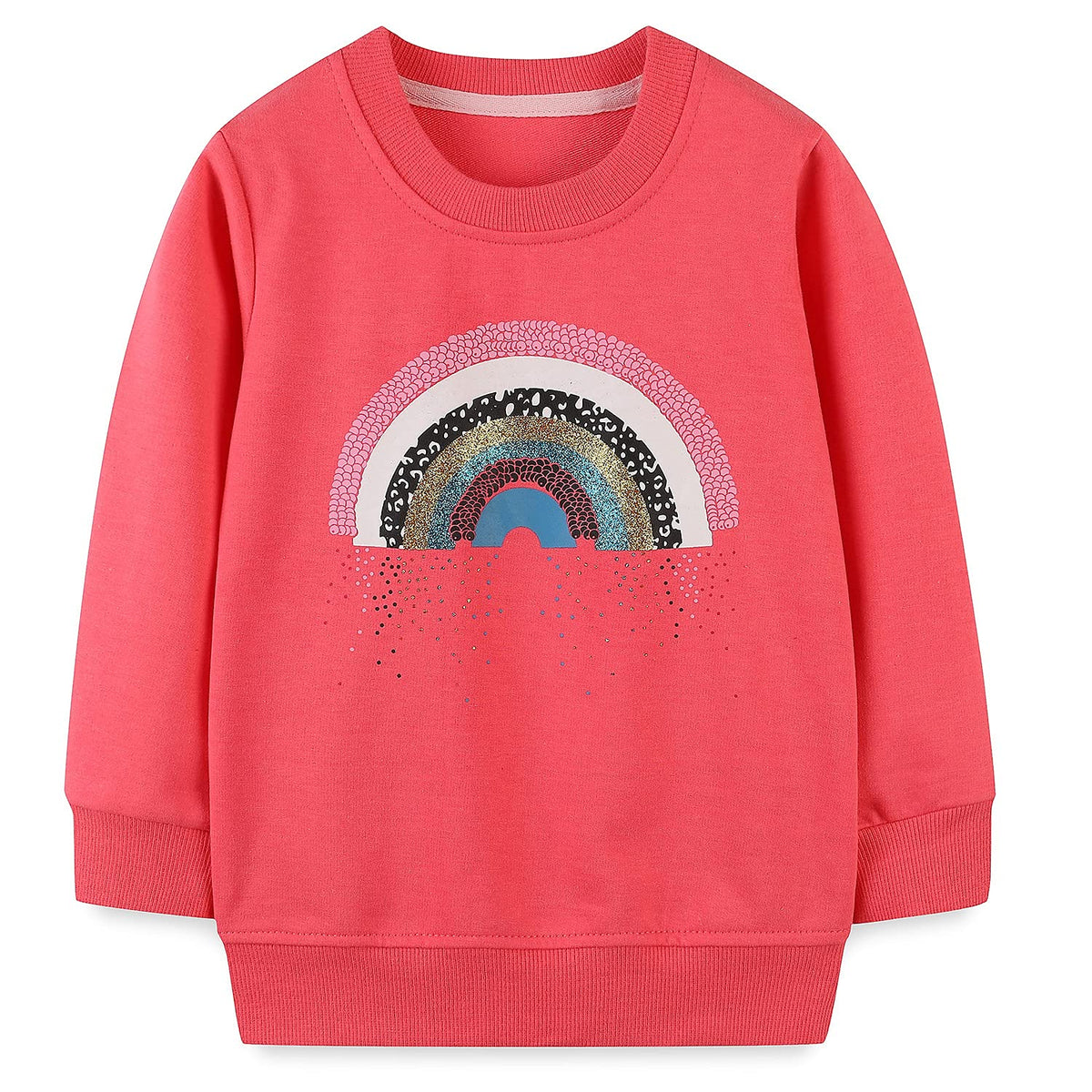 Toddler Girls Crewneck Sweatshirts Cotton Long Sleeve Shirt