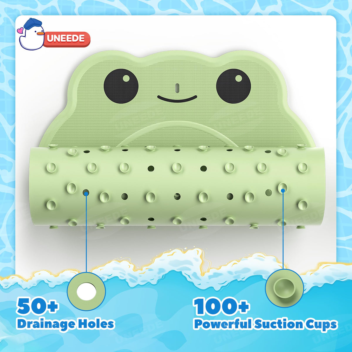 Kids Bathtub Mat Non Slip, Soft Rubber Shower Mat for Toddler