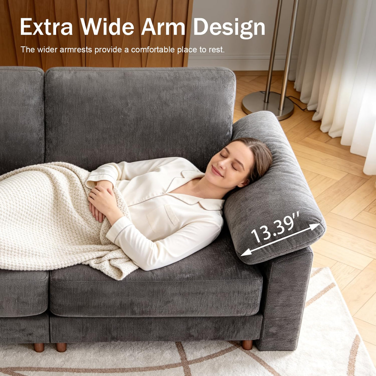 141′′ Oversized Sectional Couch, L Shaped Modular Cloud Sofa