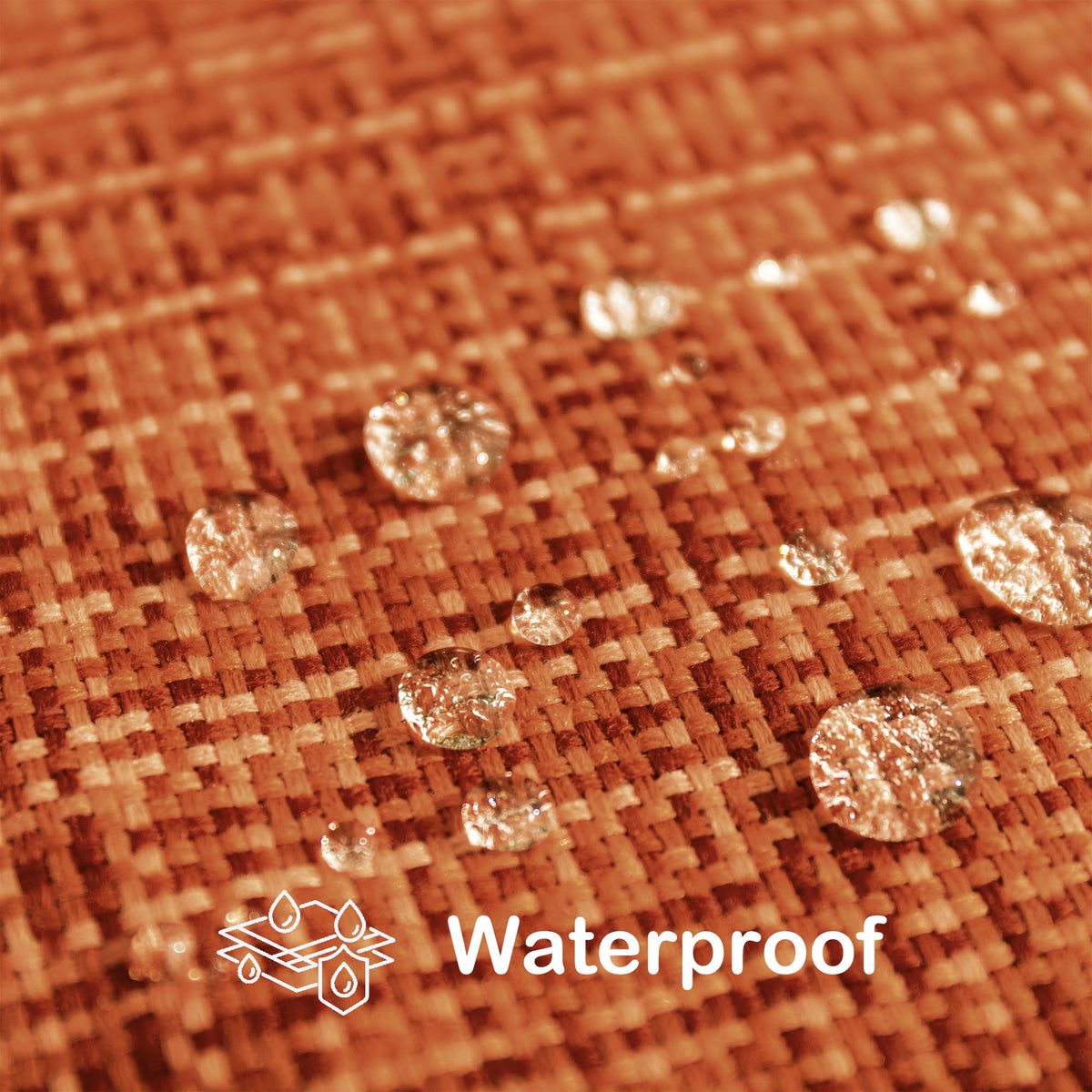 Outdoor Waterproof 16"x16" Pillow Covers 2 Pack, Burnt Orange